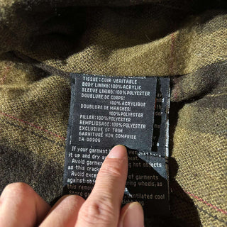 90's～00's BRITCHES 裏フランネル風 レザー ジャケット