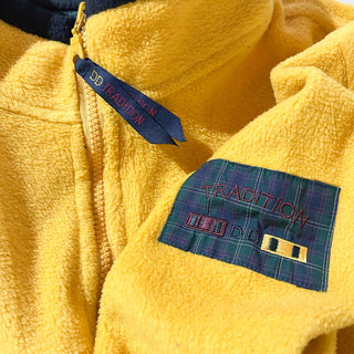 90's DANIEL DAVID イエロー ドローコード フリース ジャケット