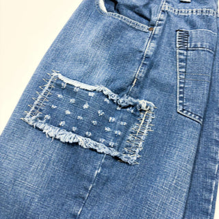 00's Brud 刺し子パッチ デニム スケーターショーツ