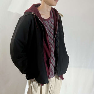 ～00's Haggar ブラック ピーチスキン ドリズラー ジャケット