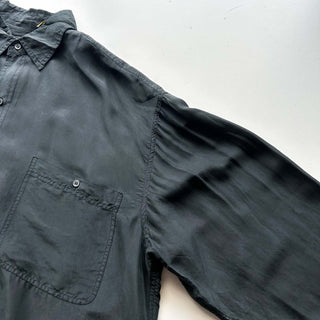 90's  ROBERT STOCK ブラック シルク L/Sシャツ