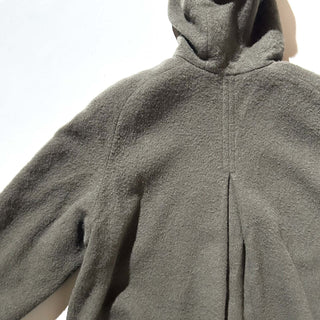 ～90's "made in Russia" オリーブ フーデッド メルトン ロング コート