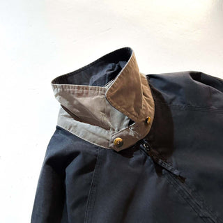 90's ROUNDTREE&YORKE チンストラップ ラグラン ピーチスキン ジャケット