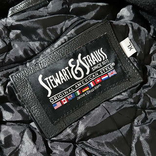 ～00's STEWART&STRAUSS 無地 レザー切替 メルトン スタジャン