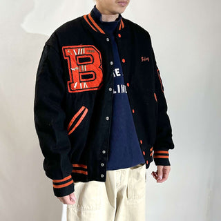 80's HOLLOWAY 裏キルティング メルトン ウール ブルゾン ジャケット