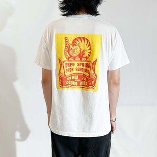 90's "TAFT SPRING ARTS FESTIVAL 1996" チェシャ猫風 両面プリント Tシャツ