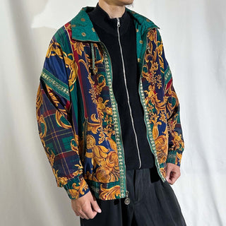 80's～90's JESSICA STEVENS "scarf pattern" 総柄 ドルマン ジャケット