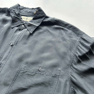 90's  ROBERT STOCK ブラック シルク L/Sシャツ