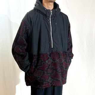 90's "made in USA" BURTON "switching" アノラックタイプ フリース デザイン ジャケット