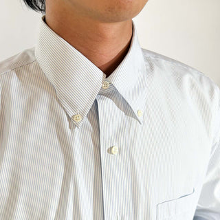 00's Brooks Brothers "Supima Cotton" ストライプ ブロードクロス ボタンダウン L/Sシャツ