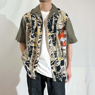 00's No Boundaries 総柄 オープンカラー S/Sシャツ
