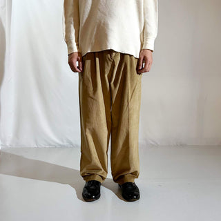 90's～ "deadstock" LANDS' END ２タック コーデュロイ パンツ (BRONZE 33×30)