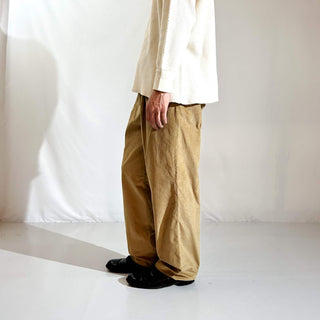 90's～ "deadstock" LANDS' END ２タック コーデュロイ パンツ (BRONZE 33×30)
