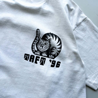 90's "TAFT SPRING ARTS FESTIVAL 1996" チェシャ猫風 両面プリント Tシャツ
