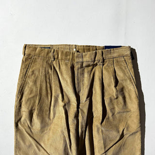 90's～ "deadstock" LANDS' END ２タック コーデュロイ パンツ (BRONZE 33×30)