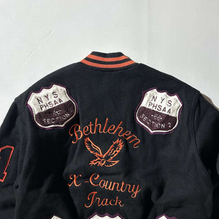 80's HOLLOWAY 裏キルティング メルトン ウール ブルゾン ジャケット