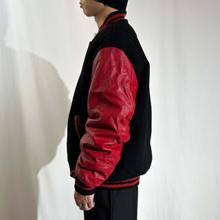 ～00's STEWART&STRAUSS 無地 レザー切替 メルトン スタジャン