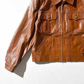 ～80's SILTON トラッカータイプ レザー ジャケット