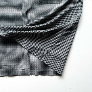 00's HAGGAR レーヨン×ポリエステル オープンカラー チェック S/Sシャツ