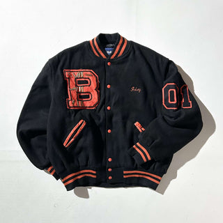 80's HOLLOWAY 裏キルティング メルトン ウール ブルゾン ジャケット