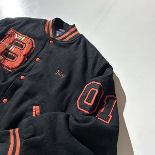 80's HOLLOWAY 裏キルティング メルトン ウール ブルゾン ジャケット