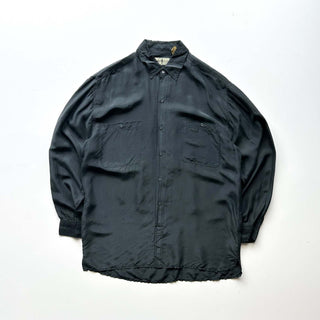 90's  ROBERT STOCK ブラック シルク L/Sシャツ