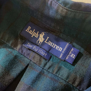 90's～ RALPH LAUREN ”THE BIG SHIRT” ブラックウォッチ チェック シャツ