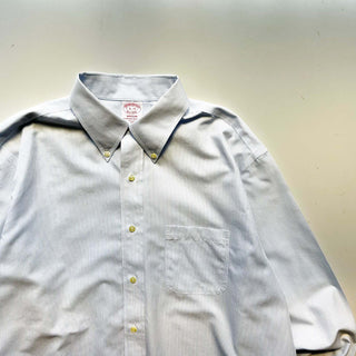 00's Brooks Brothers "Supima Cotton" ストライプ ブロードクロス ボタンダウン L/Sシャツ