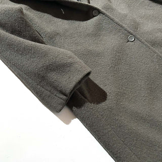 ～90's "made in Russia" オリーブ フーデッド メルトン ロング コート