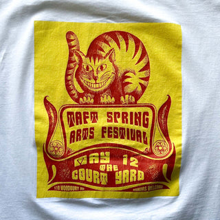 90's "TAFT SPRING ARTS FESTIVAL 1996" チェシャ猫風 両面プリント Tシャツ