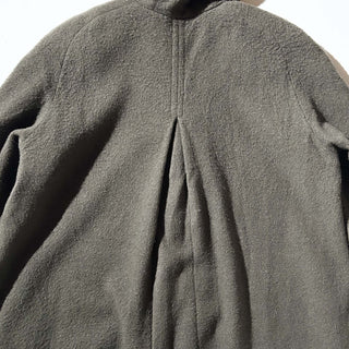 ～90's "made in Russia" オリーブ フーデッド メルトン ロング コート