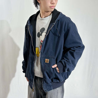 00's Carhartt ネイビー 裏メッシュ アクティブ ジャケット