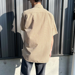 00's Eddie Bauer シアサッカー チェック レギュラーカラー S/Sシャツ