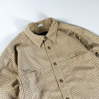 00's Eddie Bauer シアサッカー チェック レギュラーカラー S/Sシャツ