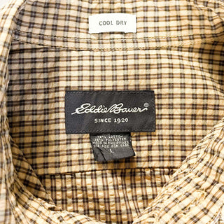 00's Eddie Bauer シアサッカー チェック レギュラーカラー S/Sシャツ