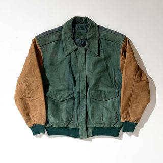 90's～00's Hunt Club 裏キルティング A-2タイプ レザー ブルゾン ジャケット