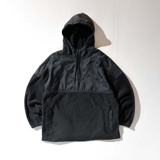 90's～00's Sierra Pacific ブラック ナイロン×フリース 切替 ハーフジップ プルオーバー ジャケット