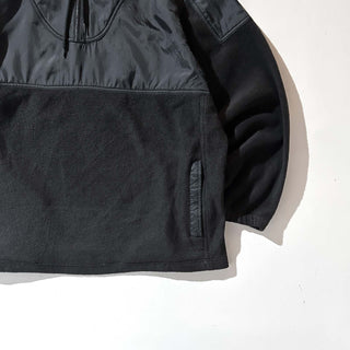 90's～00's Sierra Pacific ブラック ナイロン×フリース 切替 ハーフジップ プルオーバー ジャケット