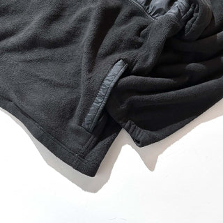 90's～00's Sierra Pacific ブラック ナイロン×フリース 切替 ハーフジップ プルオーバー ジャケット