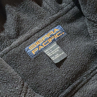 90's～00's Sierra Pacific ブラック ナイロン×フリース 切替 ハーフジップ プルオーバー ジャケット