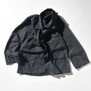 90's～00's ブラック ミリタリー リップストップ BDU ジャケット(MEDIUM-REGULAR)
