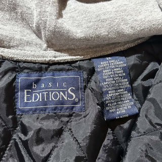 90's～00's basic editions 裏キルティング フーデッド ポケット付き マルチチェック ネル シャツジャケット