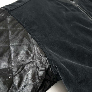 90's street wear ブラック コットン ベロア ブルゾン ジャケット