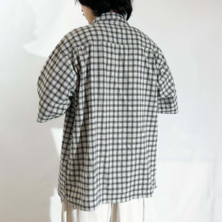 00's X.DRIVE オープンカラー チェック S/Sシャツ