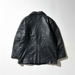 00's キルティング レザー カーコート