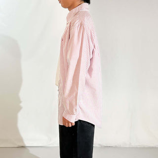 00's Brooks Brothers "Supima Cotton" ストライプ オックスフォード ボタンダウン L/Sシャツ