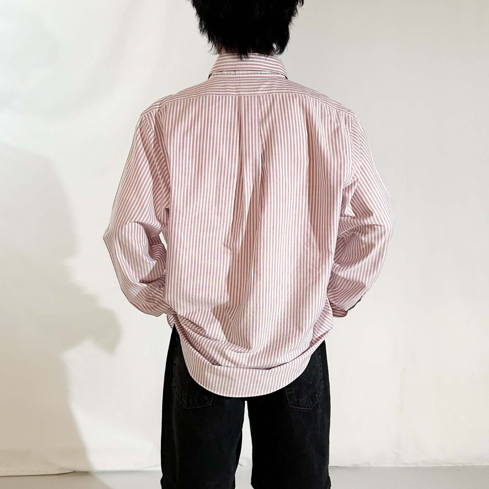 00's Brooks Brothers "Supima Cotton" ストライプ オックスフォード ボタンダウン L/Sシャツ