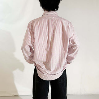 00's Brooks Brothers "Supima Cotton" ストライプ オックスフォード ボタンダウン L/Sシャツ