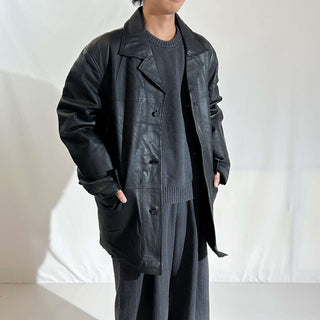 00's キルティング レザー カーコート