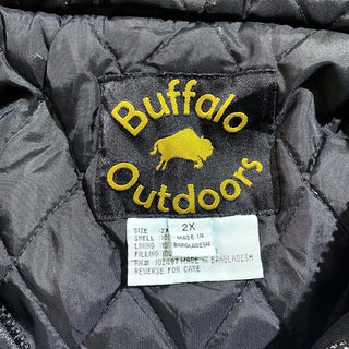 Buffalo Outdoors 裏キルティング ブラック コットン フーディ ジャケット